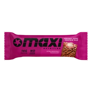 MaxiNutrition Creamy Core Protein Bar Strawberry Yoghurt – verpackter Proteinriegel in der Sorte Erdbeer-Joghurt